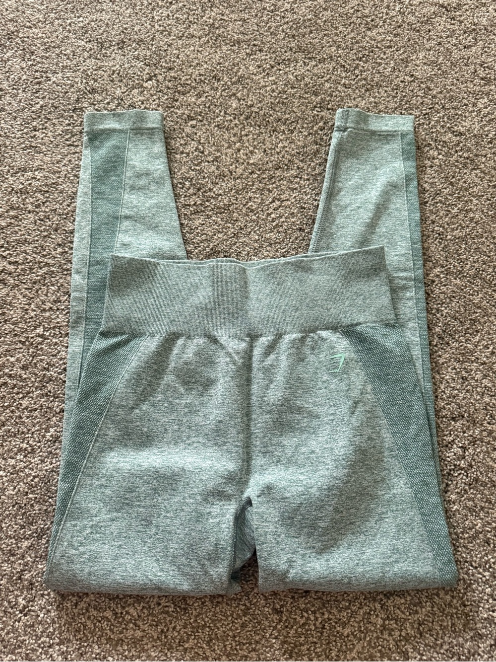 Gymshark Seamless High-Waist Leggings in Sage Green